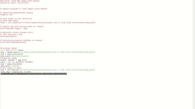 How to crop an image by height | Python смотреть онлайн