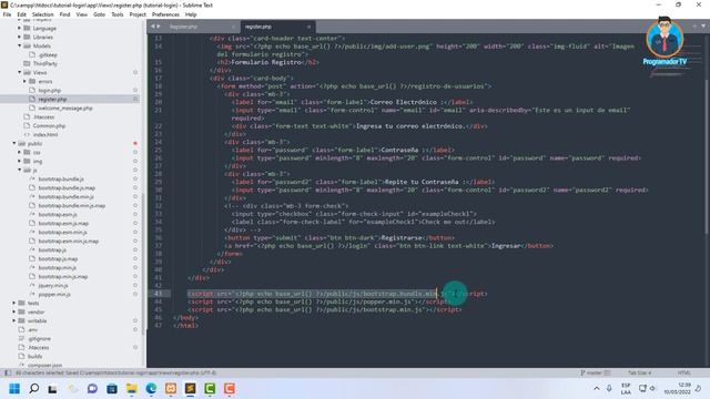 Formulario Login y Register con Bootstrap 5 y Codeigniter 4 - Video 2 смотреть онлайн