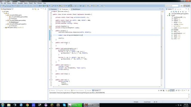 How to make Snake in Java - Part 2: The Snake смотреть онлайн