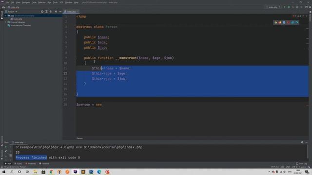 PHP курс для Laravel. 18. Абстрактные классы смотреть онлайн