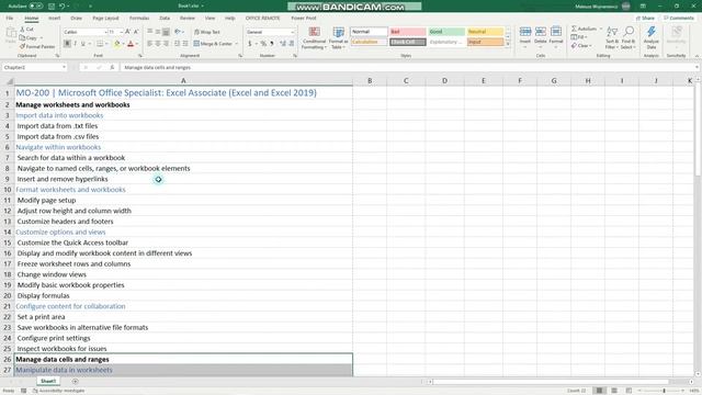 #3 How to name cell ranges and use hyperlinks in Excel | MO-200 MOS Excel Associate 2019 смотреть онлайн