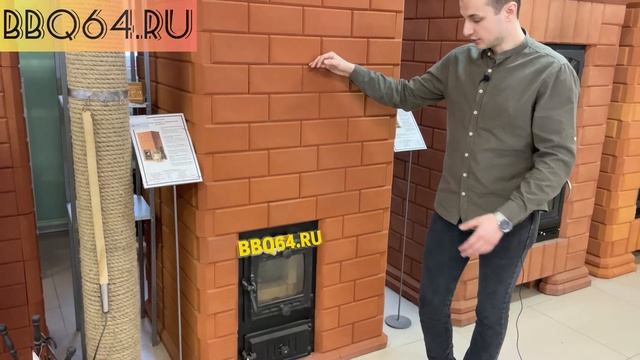 Банная печь из кирпича "Малиновые камни". Печь на дровах с обращенным пламенем смотреть онлайн