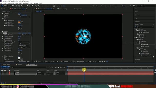 Create Energy Ball / ORB VFX - After Effects tutorial смотреть онлайн