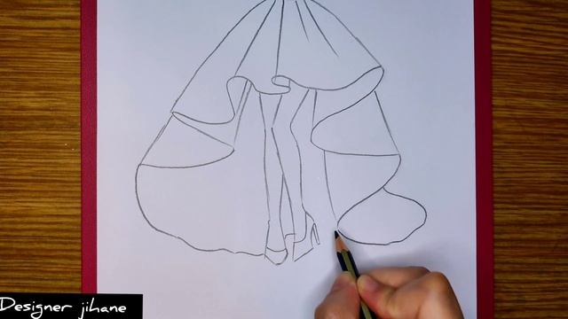 تعلم رسم فستان مزين بالريش سهل جدا بالخطوات| رسم فساتين سهرة | تعليم رسم الازياء смотреть онлайн