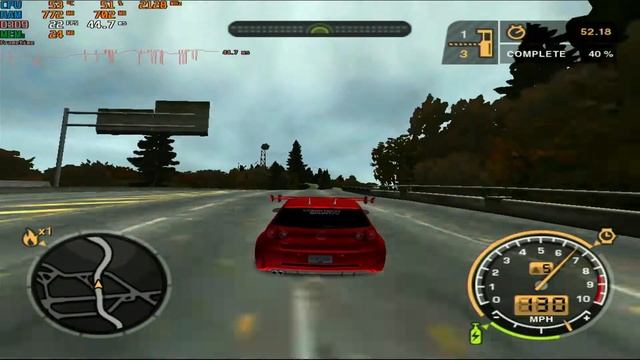 GeForce 4 MX 440 SE 64MB TEST NFS Most Wanted 1280x1024