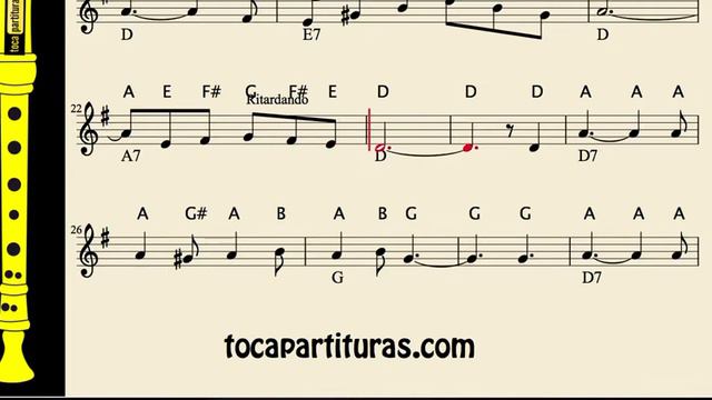 Ave María Notes Sheet Music for Easy Flute and Recorder смотреть онлайн