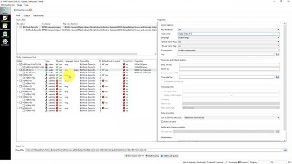 MKVToolNix Merging Multiple Video Files