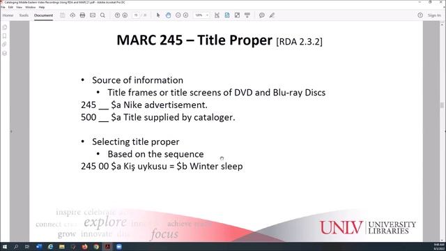 MELA Workshop 2022 Video Recordings RDA and MARC21 - Session 1 смотреть онлайн