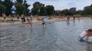 Пляж на Дону в городе Азов.Достопримечательности Азова крепость, парк