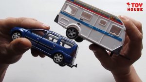 ЛАДА Ларгус (LADA Largus) с прицепом дачей. Про машинки.