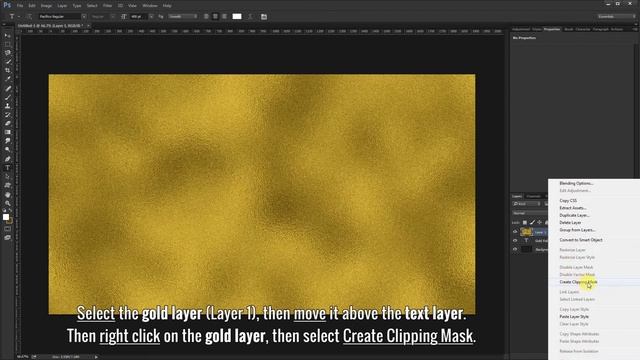 How to Create Gold Foil Text & Logo in Photoshop смотреть онлайн