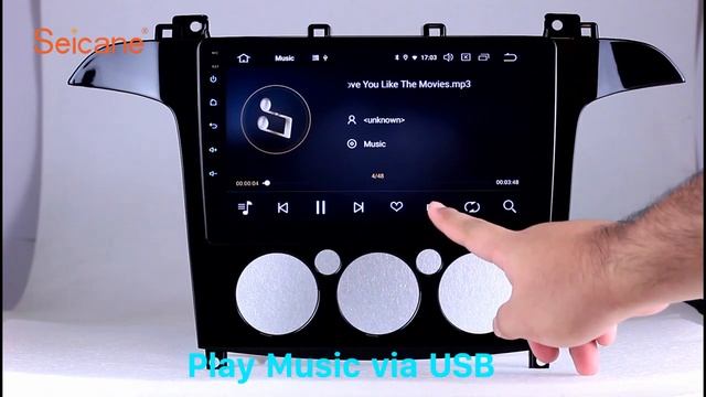 Android 9.0 9-inch GPS navigation radio for 2007-2008 Ford S-Max manual Carplay Bluetooth смотреть онлайн