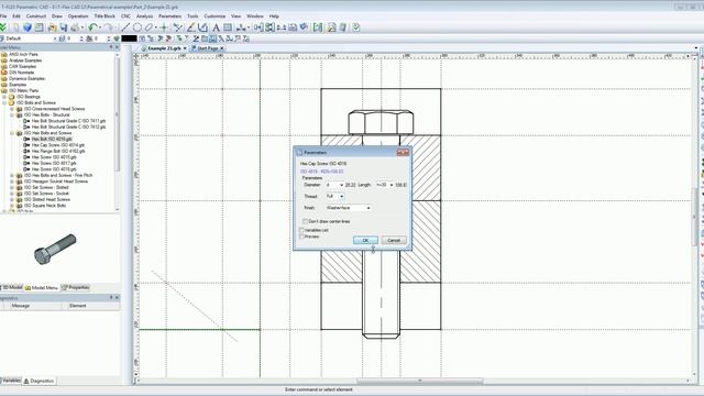 T-FLEX CAD. Pick a Parameter Value from a Standardized Series смотреть онлайн