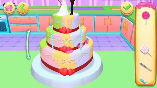 Fun Cake Maker 3d Sweet Bakery Shop the wedding cake Dress up Game for girls смотреть онлайн
