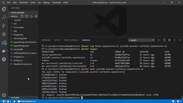Deploying an ASP.NET Core 3.0 Web API on AKS смотреть онлайн