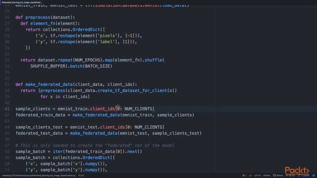 Federated Learning with TensorFlow: Load Decentralized MNIST Dataset | packtpub.com смотреть онлайн