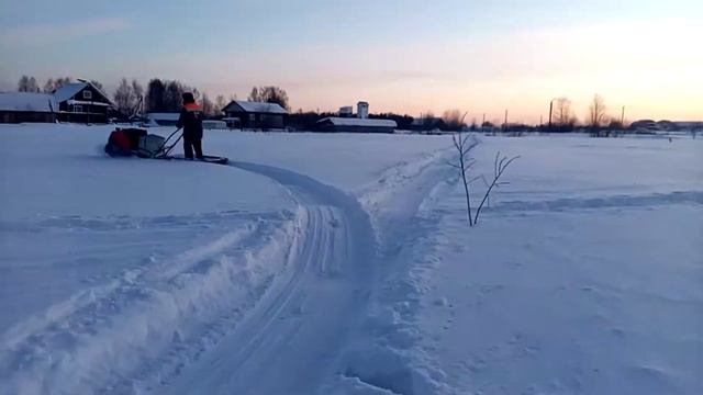 мотобуксировщик по глубокому снегу смотреть онлайн