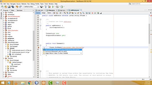 Railway Reservation System in Java Part 2 смотреть онлайн
