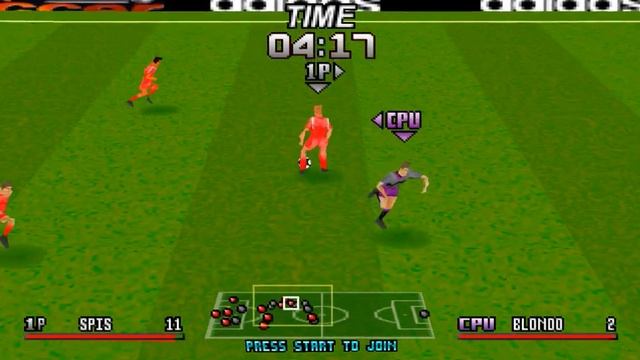 Game 18 - Adidas Power Soccer -- Sony PlayStation - Gameplay footage - ePSXe - 1080p смотреть онлайн