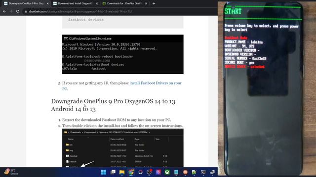 Downgrade OnePlus 9 Pro from OxygenOS 14 to 13 [Android 14 to 13] via Fastboot Commands смотреть онлайн