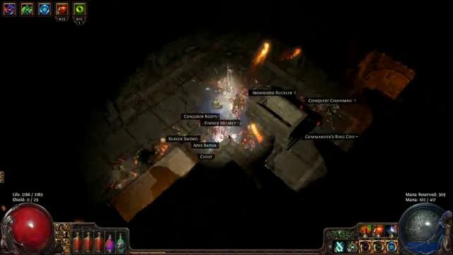 Path of Exile Beta - Flicker Strike Blood Rage Duelist смотреть онлайн
