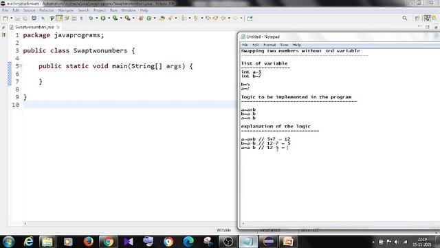 Java Program to Swap Two Numbers without using Temp or 3rd variable - Ramesh Kodumuru смотреть онлайн