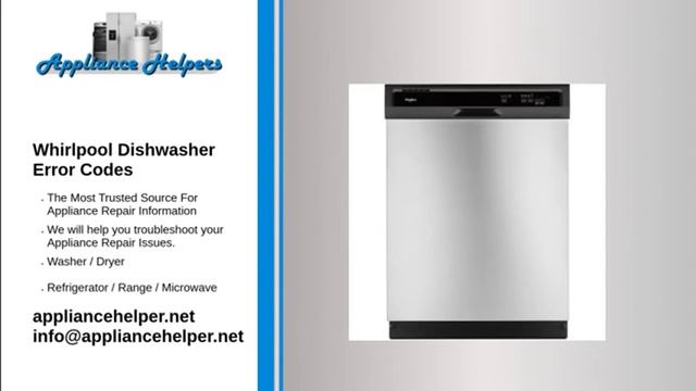 Whirlpool Dishwasher Error Codes смотреть онлайн