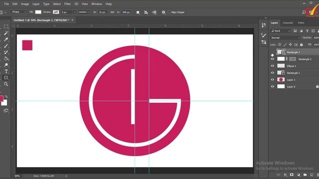 How to make the LG logo in photoshop | LG Logo Beginners | Adobe Photoshop CC Tutorial_[HD] смотреть онлайн