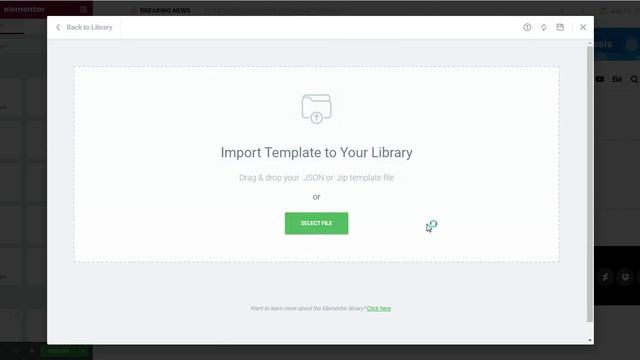 How to upload an Elementor template on Nemesis - News and Magazine WordPress Theme смотреть онлайн