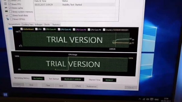 AMD FX-8350 4.8 GHz System stability test AIDA64 Стресс тест