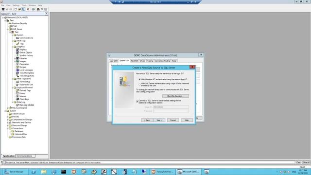 S1S001 - SCADA FactoryTalk View - подключение к MS SQL SERVER. Server SCADA + Server SQL. смотреть онлайн