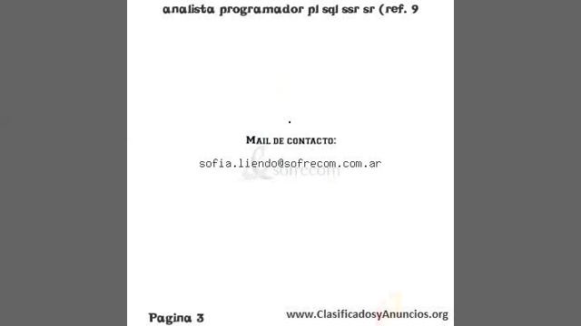 analista programador pl sql ssr sr (ref. 9 смотреть онлайн