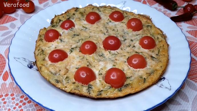 Омлет с кабачком. Без молока. смотреть онлайн