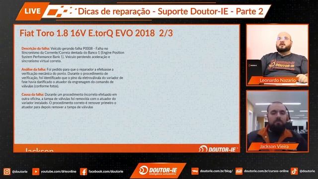Falha P0008 - Motores E.TorQ EVO 1.8 - Atenção ao remover o Variador de Fase | Doutor-IE смотреть онлайн