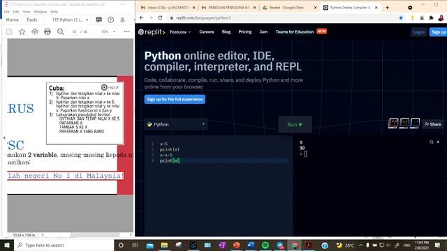 ASK T2 | Kod Arahan | Python Online Editor смотреть онлайн