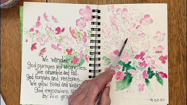 QUICKFIRE HYDRANGEA. Sept. 24th. Paul David Tripp: New Morning Mercies. Bible Journaling смотреть онлайн
