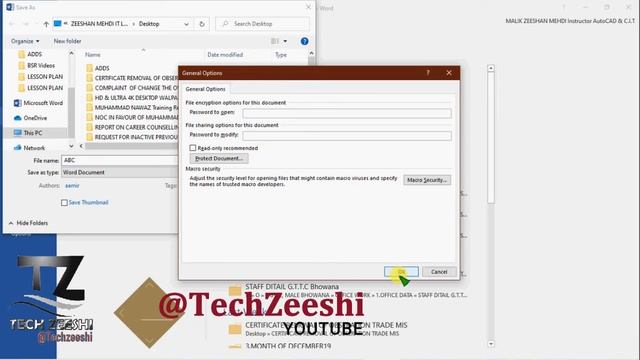 HOW TO PROTECT MICROSOFT OFFICE ( WORD,EXCEL & POWERPOINT ) FILE/DOCUMENTS. #zeeshanworld смотреть онлайн