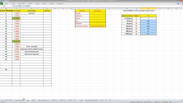 La Gestion Locative APPLICATION EXCEL AutoCAD