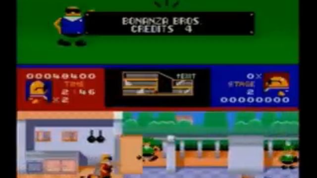 Bonanza Bros. Stage 1 & 2 (Genesis) смотреть онлайн