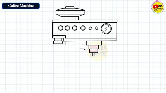 How to draw Coffee Machine | Coffee Machine drawing @LBADrawings смотреть онлайн