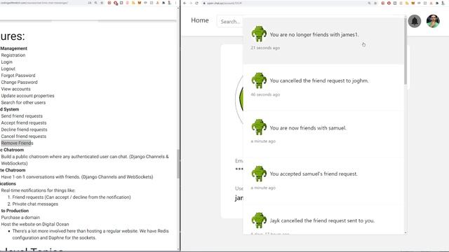 PROJECT DEMO - (Realtime Chat, Django Sockets, Postgres) смотреть онлайн