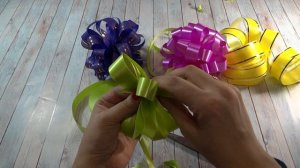 Как сделать красивый , объёмный 3D бантик. Подарочный бантик.