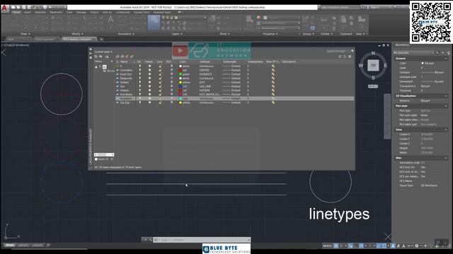 AutoCAD Training Course - 037 - Adding Line types смотреть онлайн