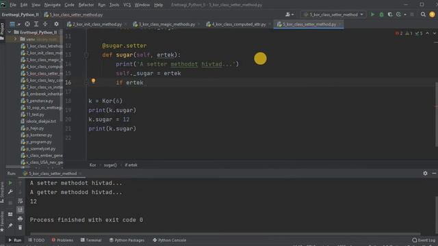 Python Érettségi 14. Python Class setter method / getter method смотреть онлайн