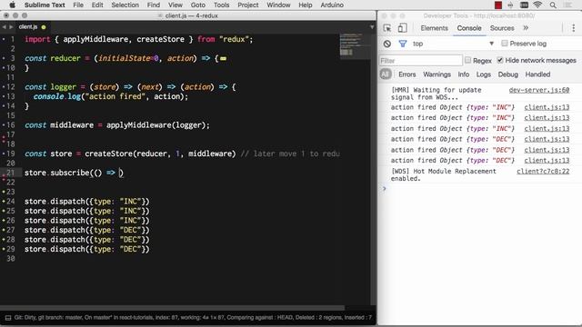 Redux Middleware Tutorial - Redux Tutorial #5 смотреть онлайн