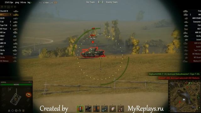 WOT: Malinovka - KV-1 - 8 frags - смотреть онлайн
