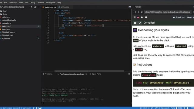 #09 - How to connect HTML document and CSS styles together using a link tag смотреть онлайн
