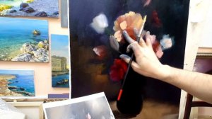 Живопись маслом Мастер-Класс Как нарисовать цветы Розы +79857776200