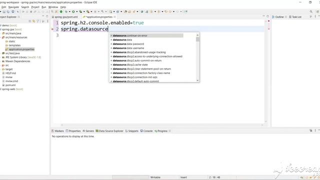 Spring boot web app with JPA and H2 DB configuration | Spring boot Tutorial part 9. смотреть онлайн