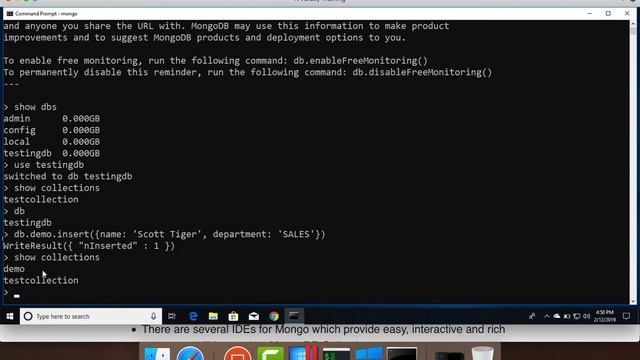 Setup Development Environment - Validate using basic MongoDB Operations смотреть онлайн